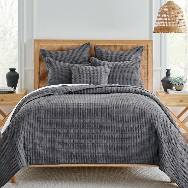 Mills Waffle Charcoal Full/Queen Quilt Set Levtex Home ShopStyle
