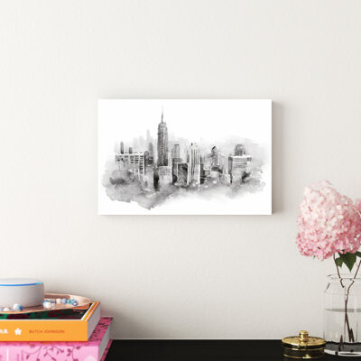 Watercolor New York City - Wrapped Canvas Painting
