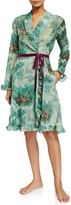 Thumbnail for your product : La Costa Del Algodon Eugenie Floral-Print Short Robe