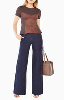 Thumbnail for your product : BCBGMAXAZRIA Denna Faux Suede Top
