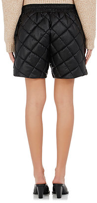 Stella McCartney Women's Diamond-Quilted Faux-Leather Shorts