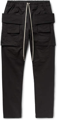 Rick Owens Slim-Fit Nylon and Cotton-Blend Faille Cargo Trousers - Men - Black