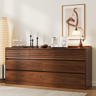 Farmhouse 7 Drawer Dresser For Bedroom