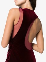 Thumbnail for your product : Galvan Crescent Thigh Split Velvet Dress