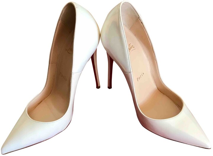 Christian Louboutin white Patent leather Heels