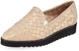 Thumbnail for your product : Sesto Meucci Naia Iconic Woven Leather Loafers, Pewter