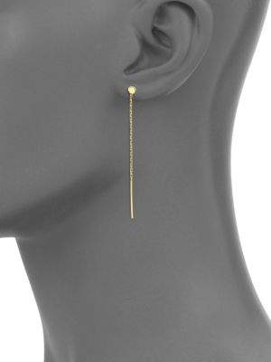 Jules Smith Designs Cameron Crystal Chain Threader Earrings