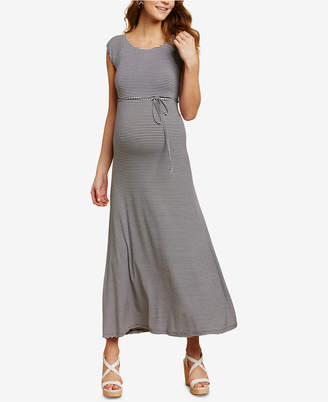 Jessica Simpson Maternity Cap-Sleeve Maxi Dress
