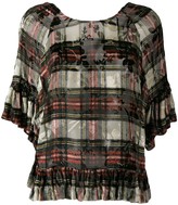 Thumbnail for your product : Preen by Thornton Bregazzi Vivienne tartan blouse