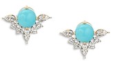 Thumbnail for your product : Adina Reyter 14K Yellow Gold Turquoise & Diamond Stud Earrings