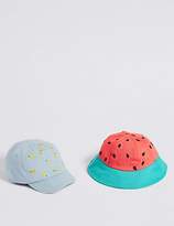 Thumbnail for your product : Marks and Spencer Kids’ 2 Pack Hats (3 Months - 6 Years)