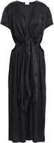 Thumbnail for your product : Magda Butrym Shanghai Cutout Silk Satin-jacquard Midi Dress