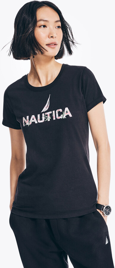 Nautica Sustainably Crafted Floral Foil Logo T-Shirt - ShopStyle
