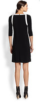 Thumbnail for your product : Piazza Sempione Contrast-Trimmed Cady A-Line Dress