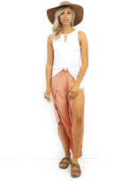 Thumbnail for your product : Free People Rosemary Slit Pants in Pink Combo