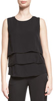 Thumbnail for your product : Diane von Furstenberg Liza Sleeveless Tiered Silk Top
