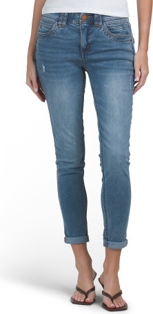 TJMAXX Abtech Vintage Denim Destruction Pants For Women, Spandex/Cotton/Polyester