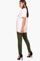 Thumbnail for your product : boohoo Maternity Tailored Over The Bump Trouser