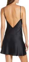 Thumbnail for your product : Christine Lingerie Lace Trim Silk Chemise