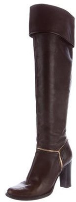 Pollini Leather Over-The-Knee Boots