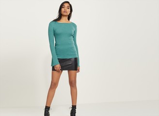 Dynamite Ribbed Bell Sleeve Knit Top
