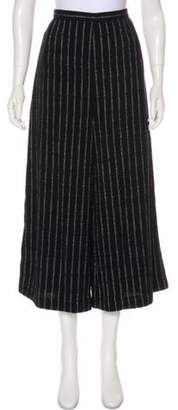 Andrew Gn Striped Wool-Blend Culottes w/ Tags Black Striped Wool-Blend Culottes w/ Tags
