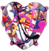 Thumbnail for your product : Betsey Johnson Fuchsia-Tone Crystal Graffiti Heart Ring