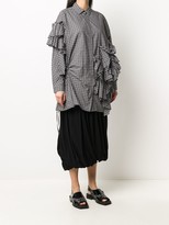 Thumbnail for your product : Enfold Ruffle Detail Checkered Shirt
