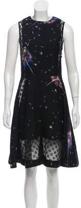 Thakoon Lace-Inset Dandelion Print Dress