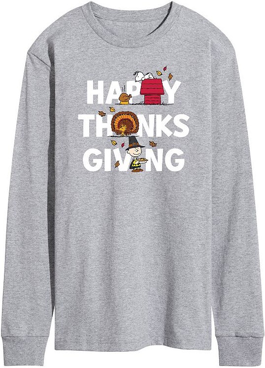Licensed Character Men's Peanuts Happy Thanksgiving Tee