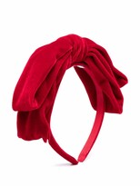 Thumbnail for your product : Abel & Lula TEEN velvet-effect bow-detail headband
