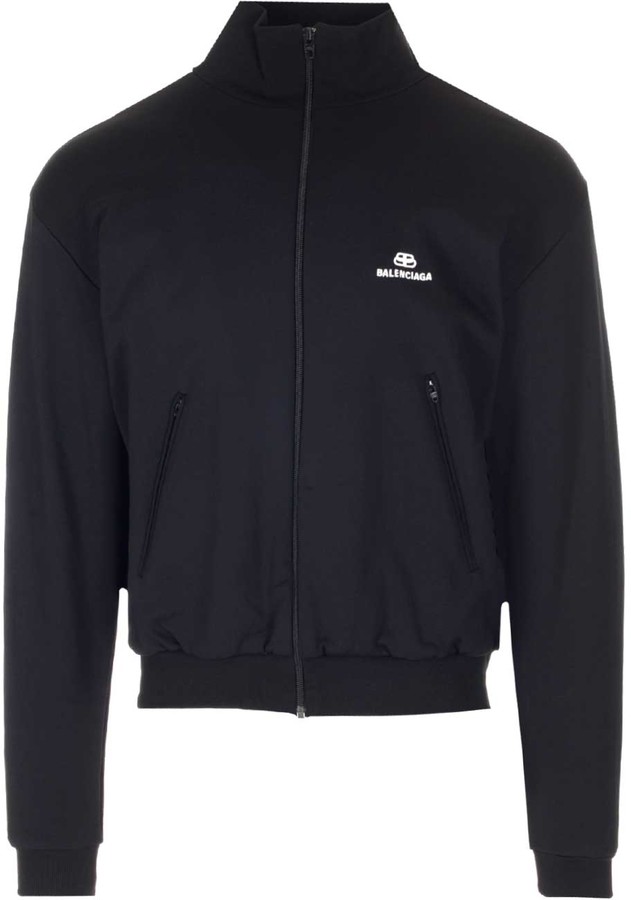 Balenciaga Logo Zipped Jacket ShopStyle Outerwear