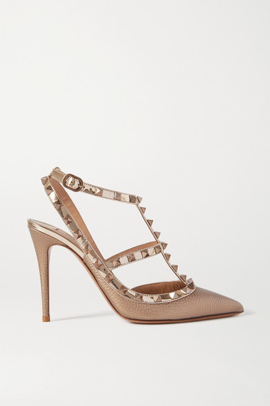 Valentino Garavani Rockstud Metallic Leather Pumps 2025 www