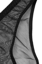 Thumbnail for your product : Agent Provocateur Geri Embellished Satin-trimmed Stretch-mesh Briefs - Black