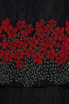 Thumbnail for your product : RED Valentino Point d'esprit-paneled floral-print georgette maxi dress