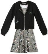 Thumbnail for your product : Speechless 2-Pc. Lace Bomber Jacket and Butterfly-Print Dress Set, Big Girls (7-16)