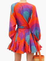 Thumbnail for your product : Rhode Resort Ella Rainbow-print Cotton Mini Dress - Red Print