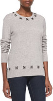 Thumbnail for your product : Equipment Shane Sweater w/ Embellished Neck & Hem