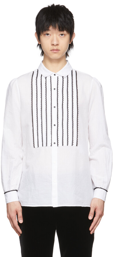 Saint Laurent White Men's Shirts | Shop the world's largest 