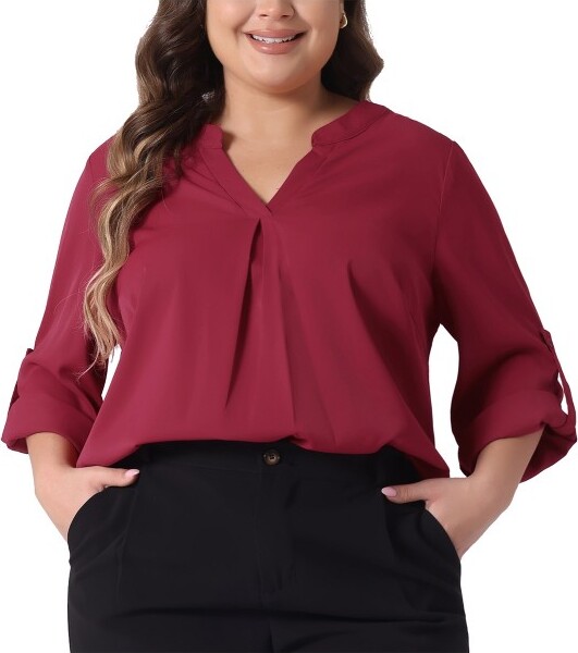 maroon chiffon blouse