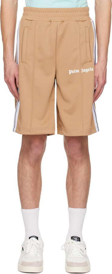 Palm Angels Beige Classic Track Shorts - ShopStyle