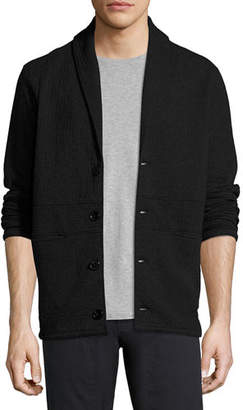 Billy Reid Shawl-Collar Basketweave Cotton Cardigan Jacket
