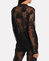 Thumbnail for your product : Fleur Du Mal Cillis Silk Lace Pajama Top