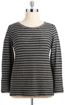Thumbnail for your product : Eileen Fisher PLUS Plus Striped Box Top