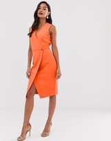 Thumbnail for your product : Closet London Closet wrap pencil dress