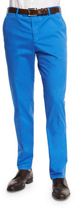 Zanella Parker Cotton-Stretch Flat-Front Trousers