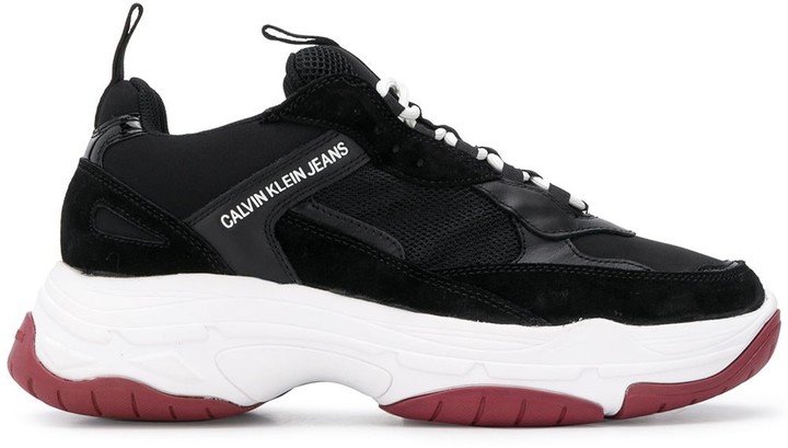 Calvin Klein Leather Chunky Trainers Deals, SAVE 44% - www.right.cz