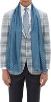 Thumbnail for your product : Drakes Multi Polka Dot Scarf-Blue