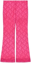 Thumbnail for your product : Gucci GG floral lace flared trousers