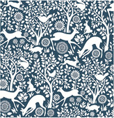 Thumbnail for your product : A-Street Prints Meadow Navy Animals Wallpaper